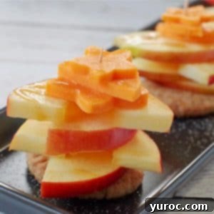 apple pie and cheddar bites on a black serving tray