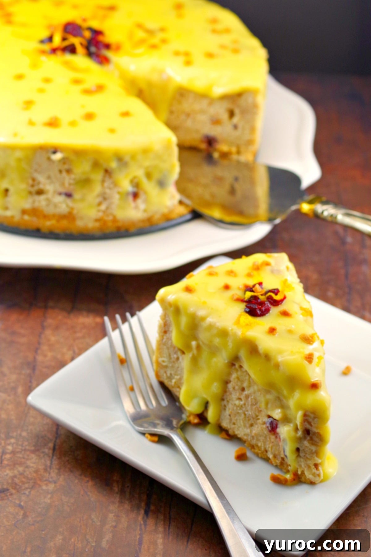 Cranberry Bread Pudding Cheesecake Fusion 5 Cranberry Bread Pudding Holiday Cheesecake Recipe | #cheesecake #holiday #bread pudding