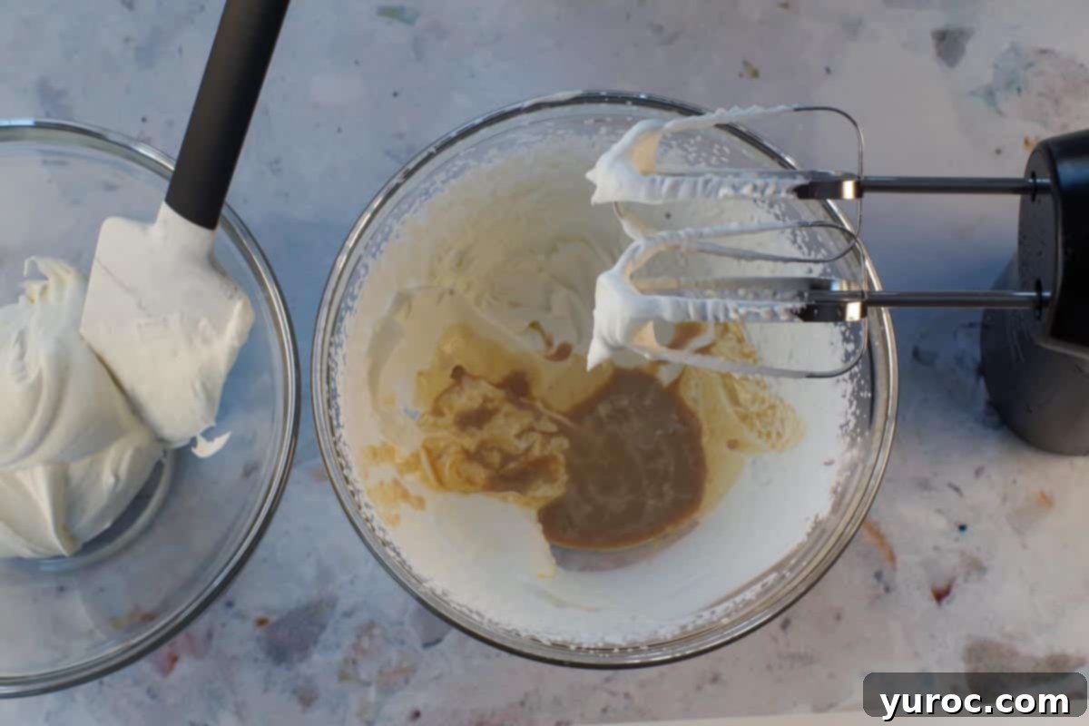 St. Patrick's Day Shamrock Irish Cream Shots 8 Whipped cream divided and Irish cream added to half of it.