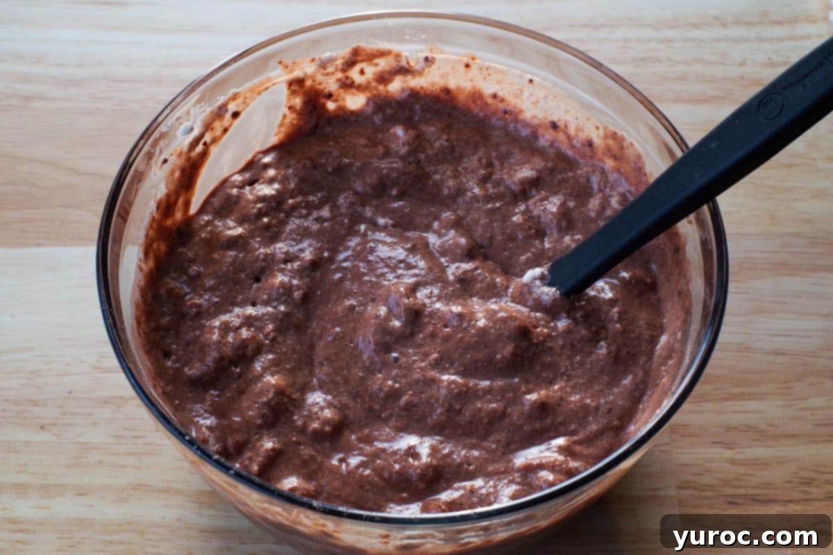 Decadent Belgian Chocolate Waffles 9 fold egg whites gently into batter