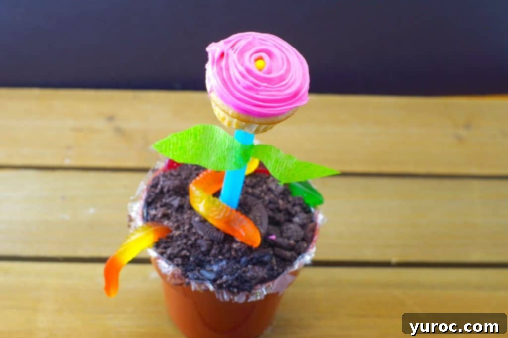 Sweet Seedlings 3 Close-up of a decorated flower cupcake