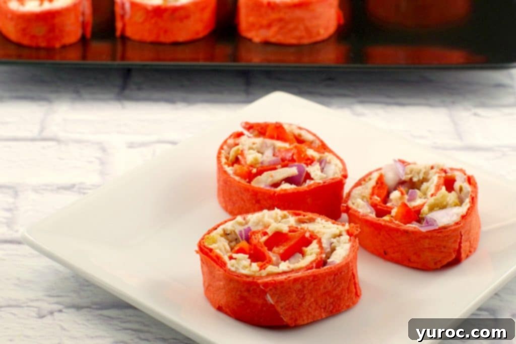 Chicken Tortilla Swirls 2 Tortilla Pinwheels | chicken - foodmeanderings.com