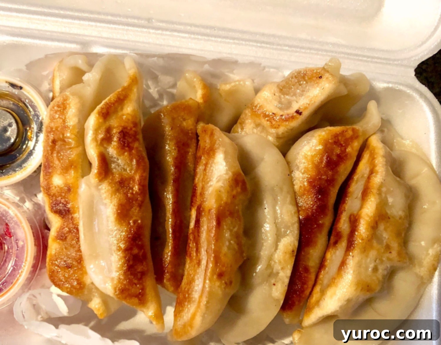 Take out potsticker dumplings from a restaurant compared to homemade