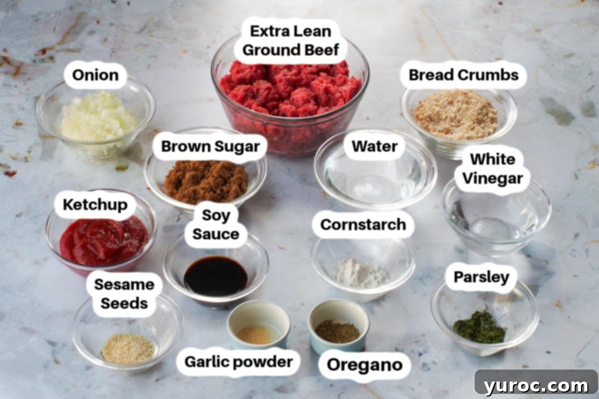 Sticky Sweet and Sour Slow Cooker Meatballs 4 Ingredients in Slow Cooker Meatballs in glass bowls, labelled.