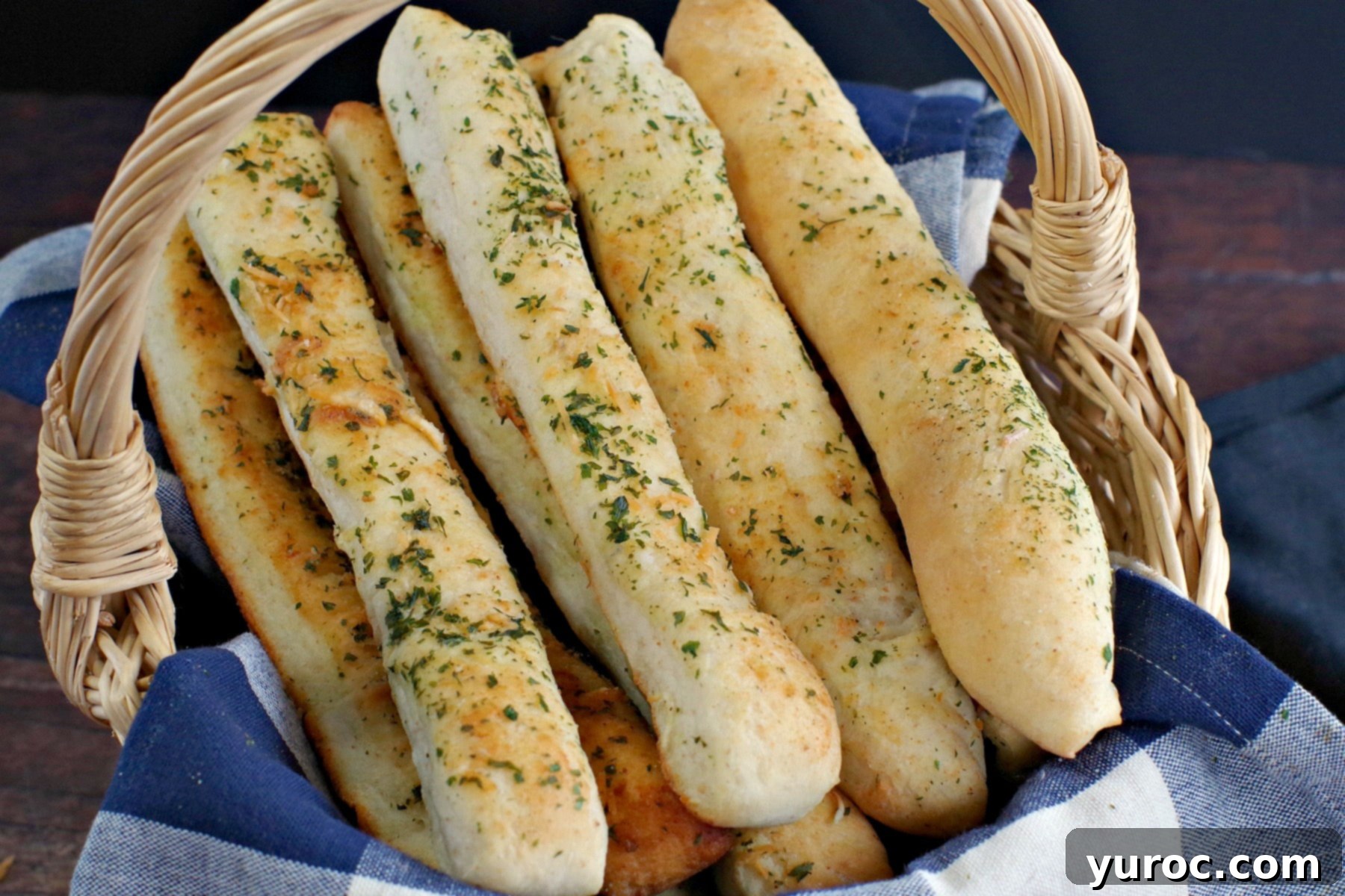 Prep-Ahead No-Boil Lasagna 17 Basket of bread machine Italian breadsticks, perfect for serving with lasagna