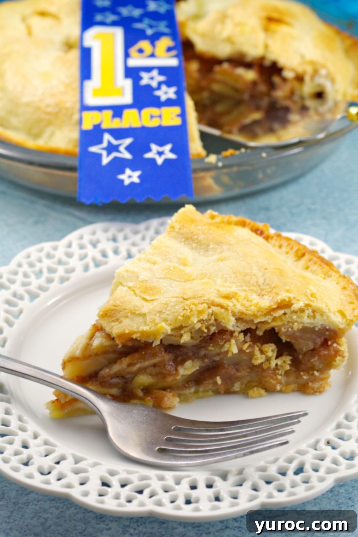 The Perfect Award-Winning Apple Pie Recipe 3 A piece of Deluxe apple pie with ice cream | award-winning apple pie