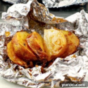 French Onion Baked Potatoes 10 cooked, sliced, onion baked potato on foil