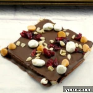 healthy rocky road square on a white surface