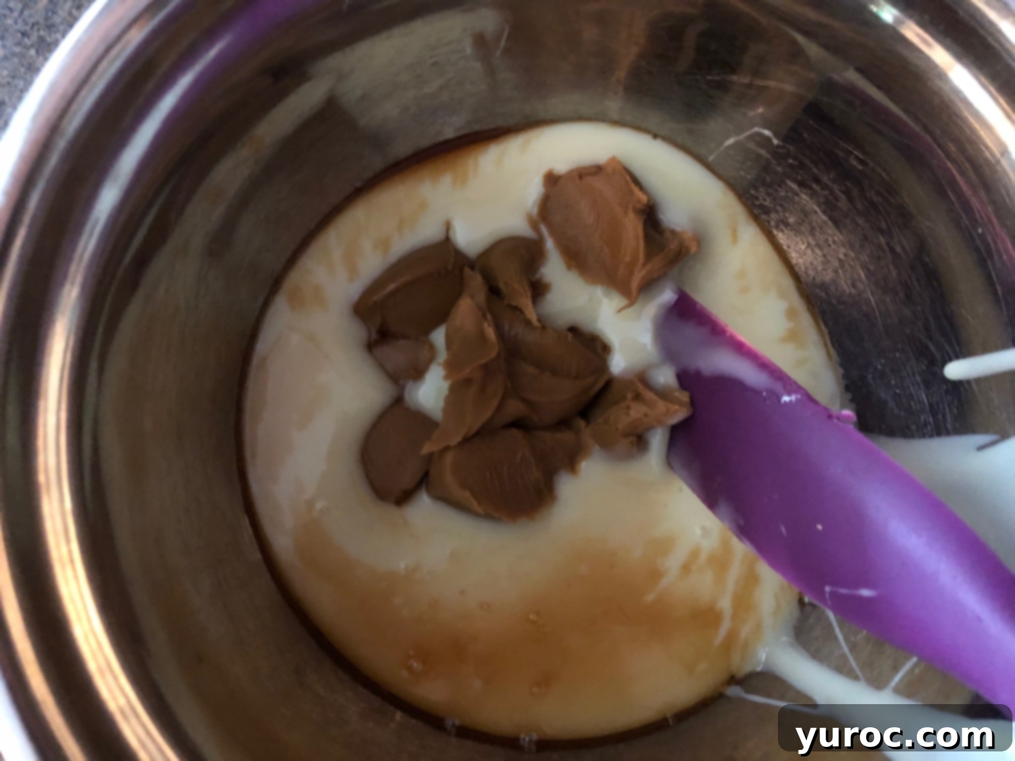 No Churn Potato Cookies and Cream Delight 7 whipped cream mixed with cookie butter in bowl