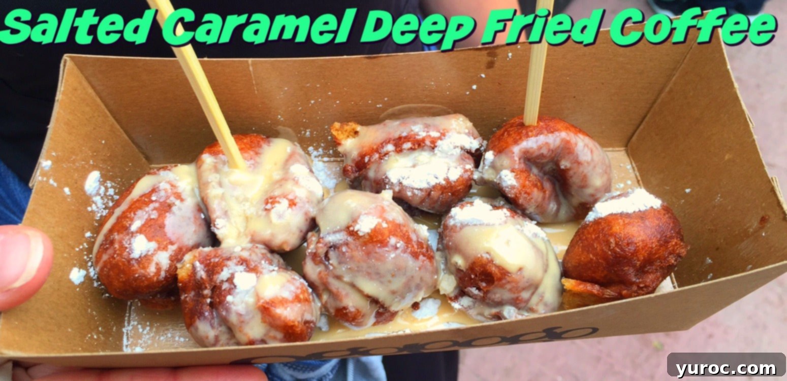 Salted Caramel Deep-Fried Coffee with Iced Cap