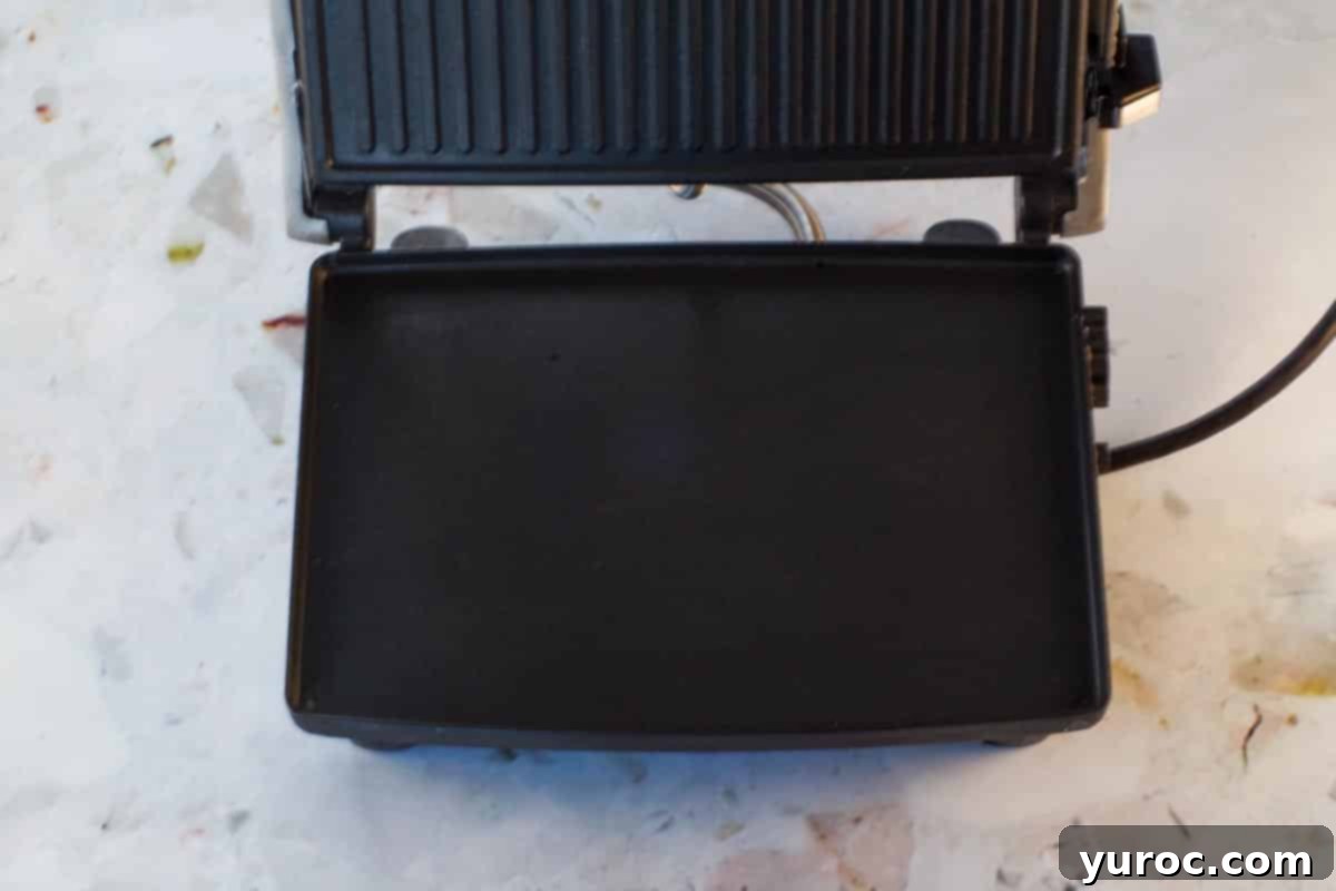 Panini Press being heated up.