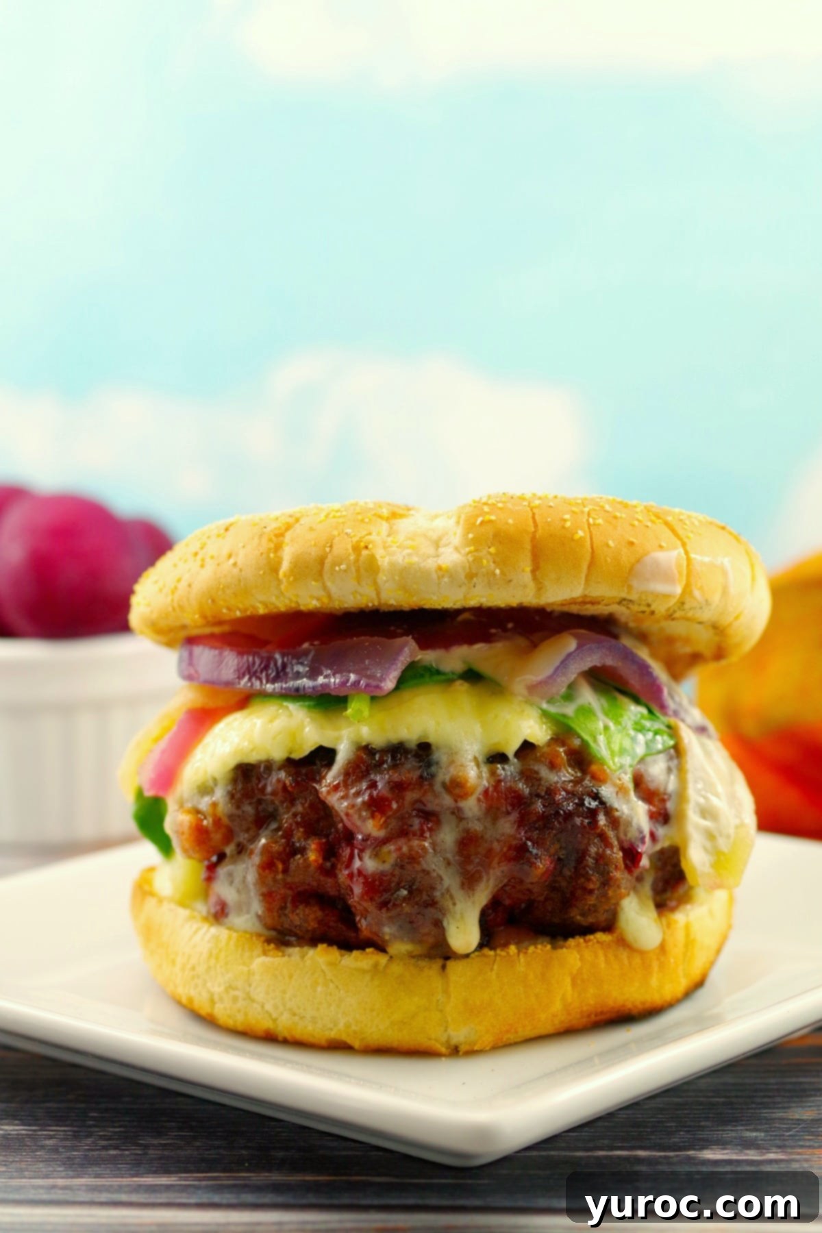 Sirloin Burger with Beets 3 Gourmet Sirloin Burger with beets - foodmeanderings.com