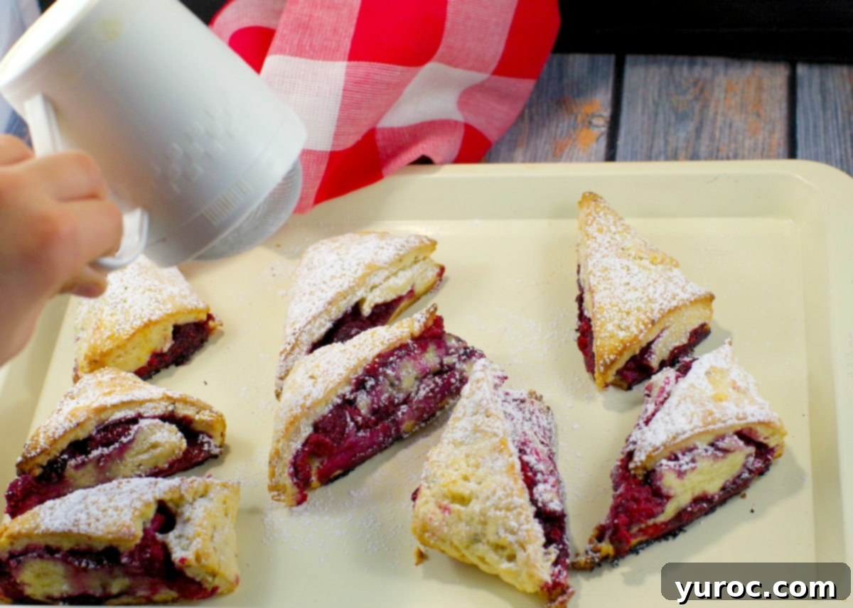 Raspberry Lemon scones - foodmeanderings.com