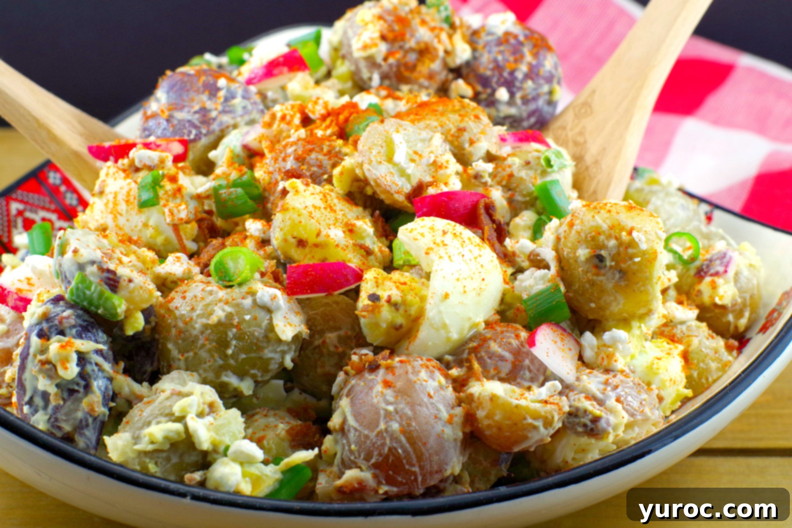 Signature Pierogi Potato Salad 2 Pierogi Potato Salad | summer BBQ salad - Foodmeanderings.com