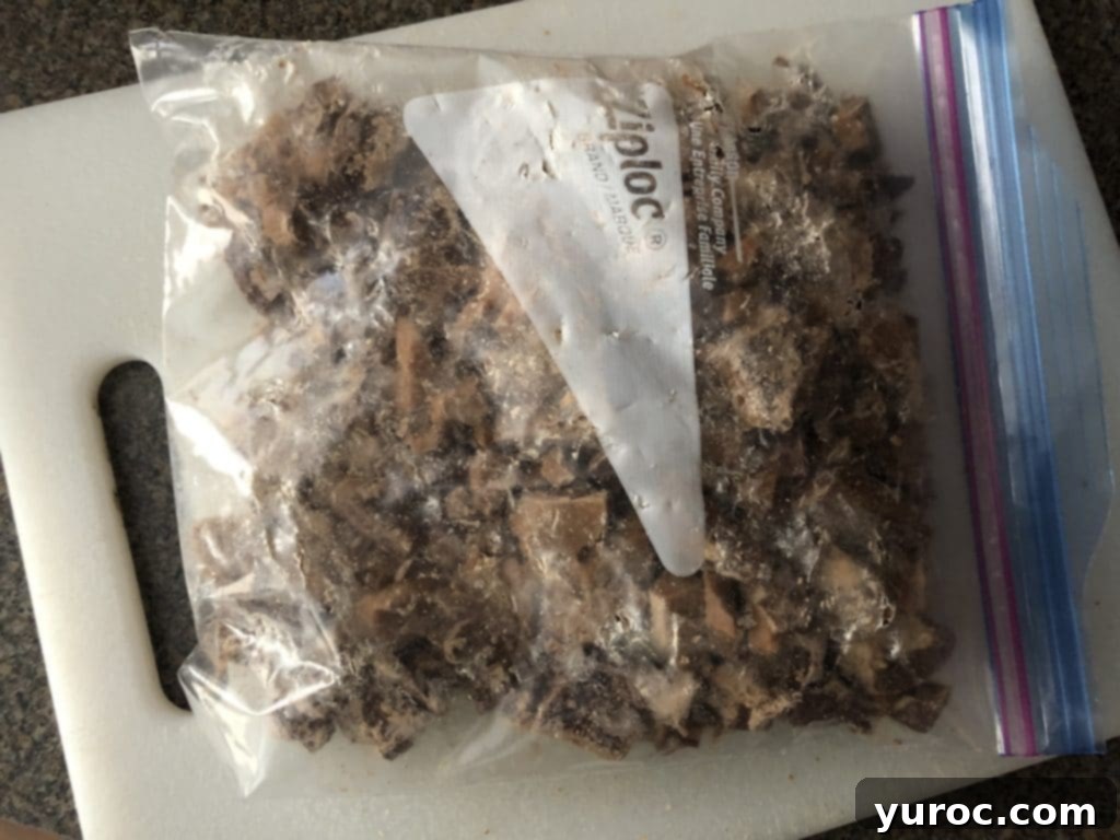 Skor Toffee Crunch Bars 7 skor bars in bag ready to be crushed for dessert preparation.