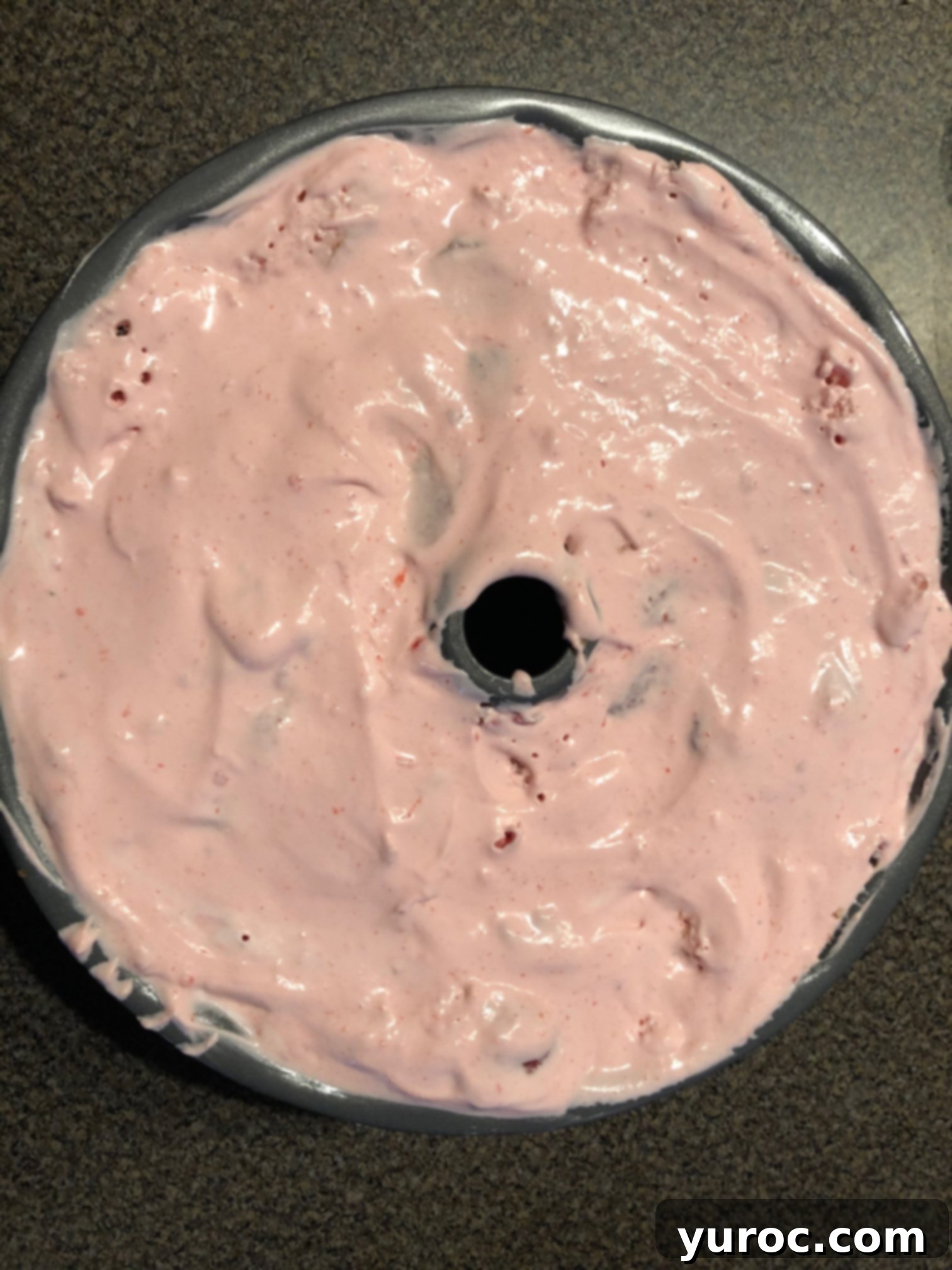 angel food cake pieces covered with remaining jello/whipped cream mixture