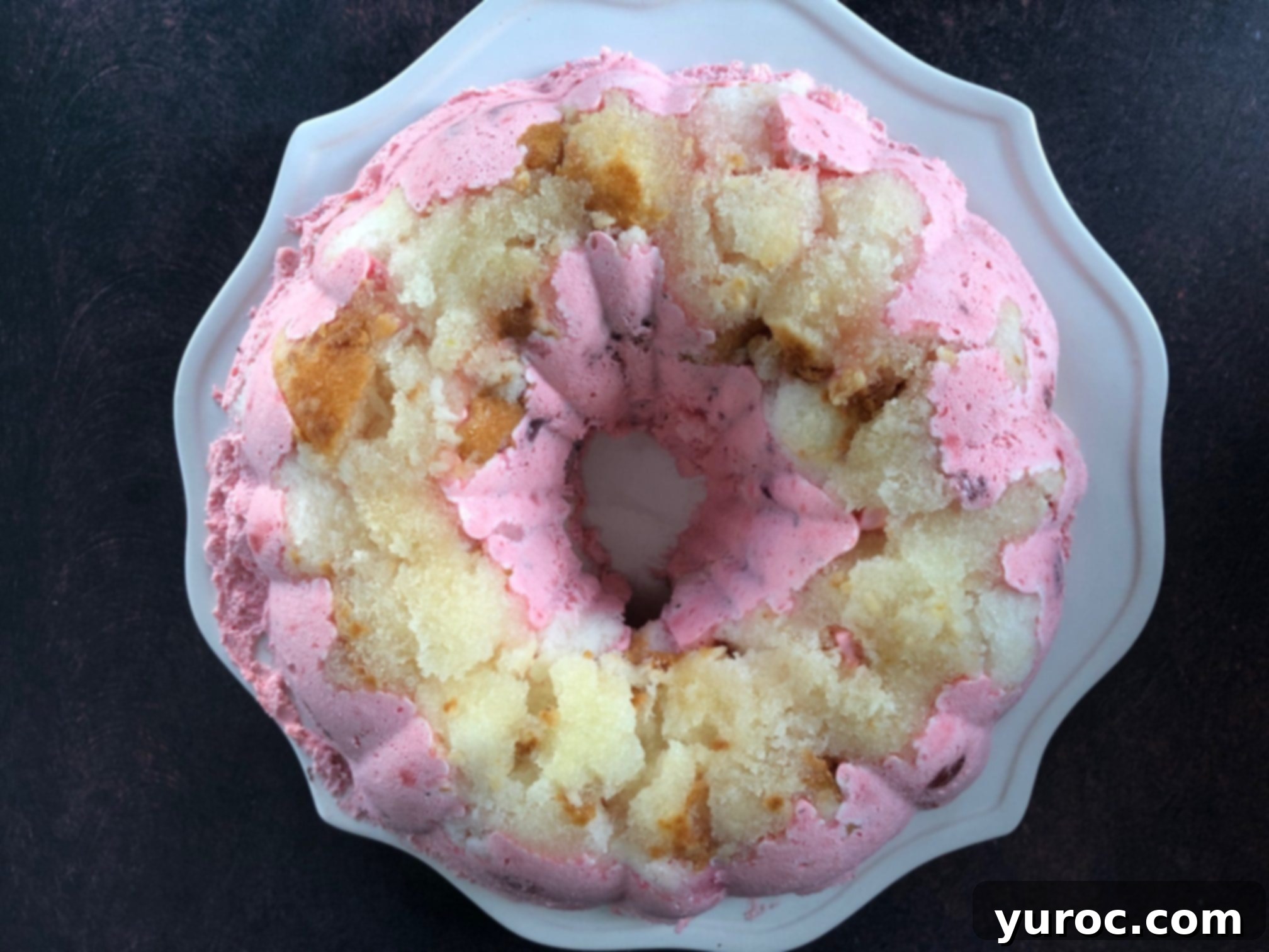 cake flipped onto plate