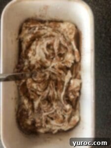brown sugar cinnamon being swirled in more
