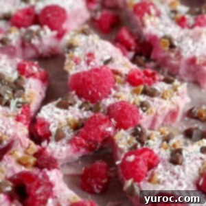 frozen yogurt bark broken into pieces