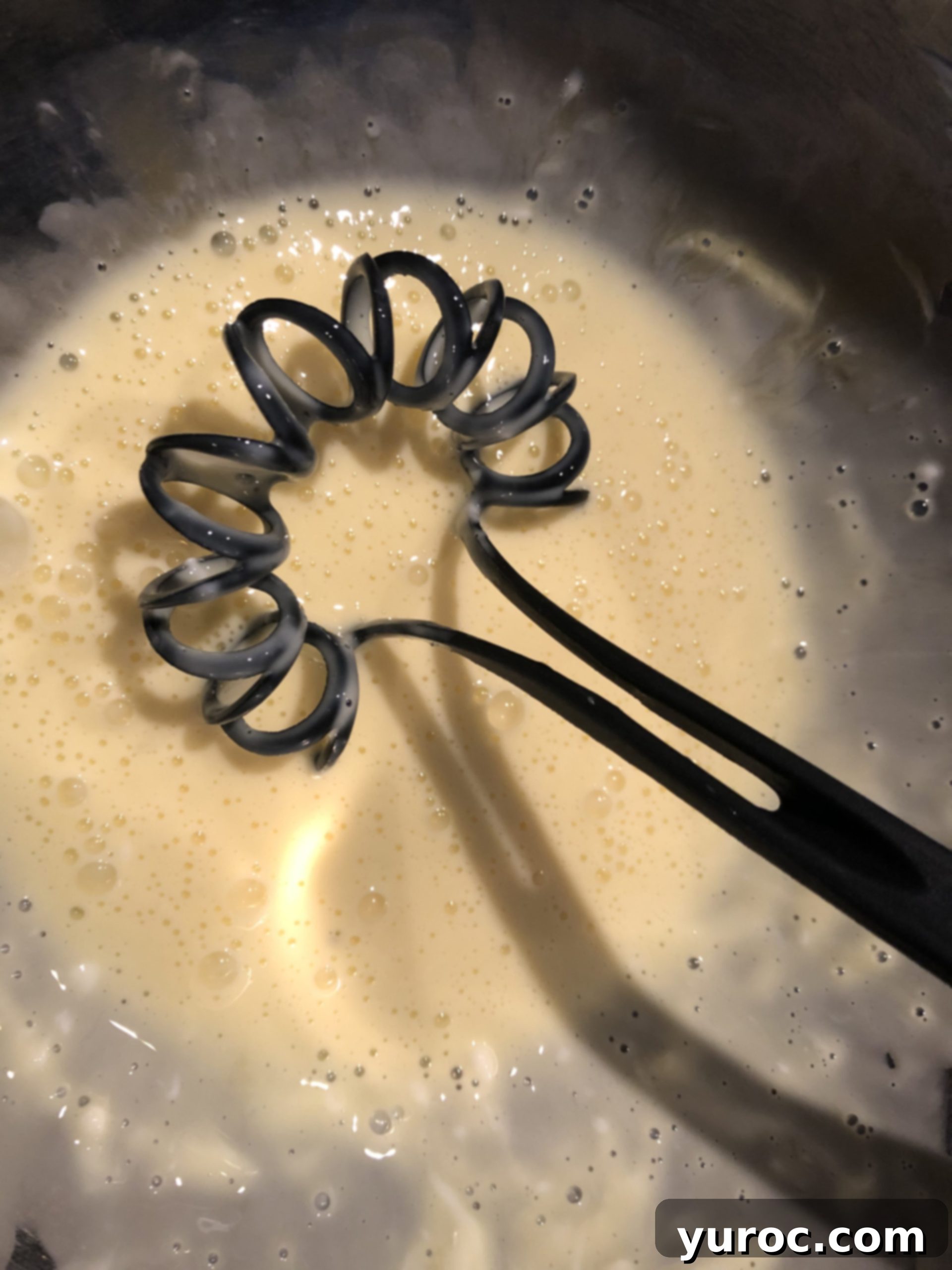 greek yogurt mixed with egg yolks
