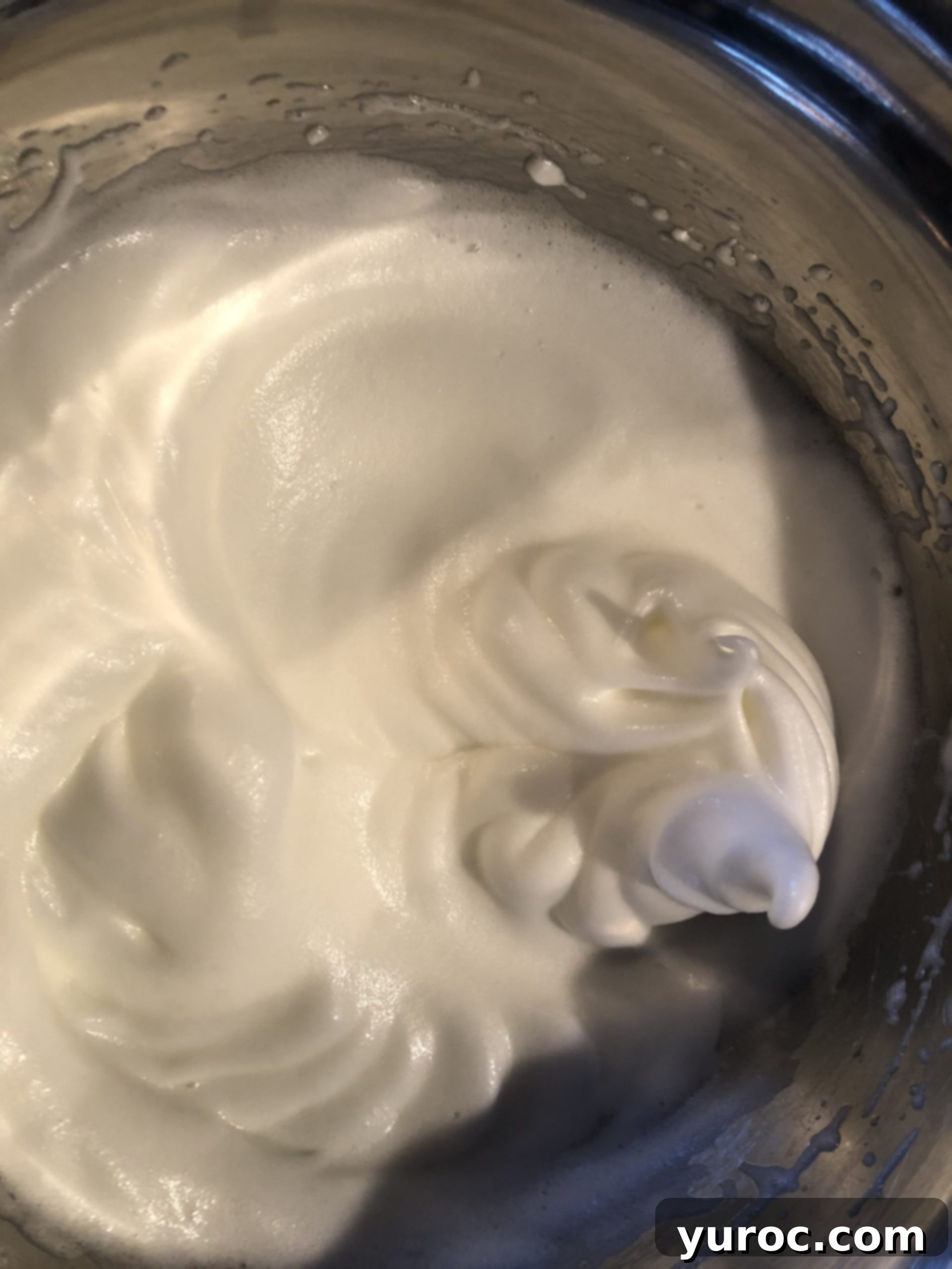egg whites beaten to medium peaks