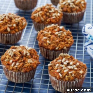 healthy morning glory muffins on a wire rack