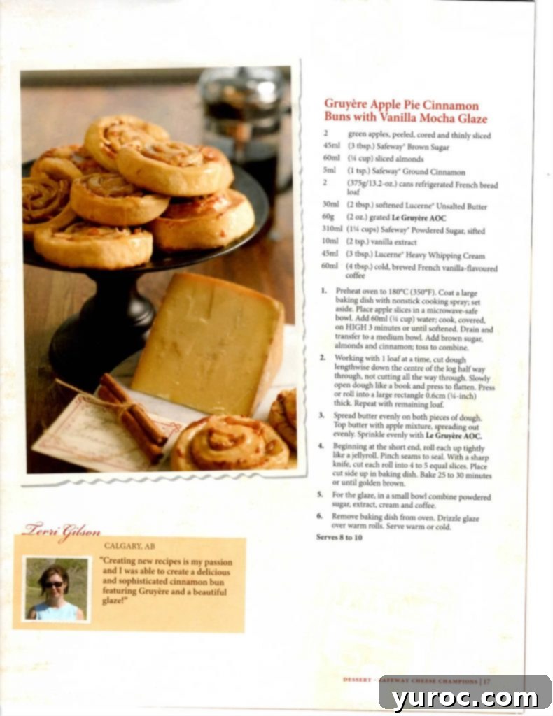 Short-cut Gruyere Apple Pie Cinnamon Buns