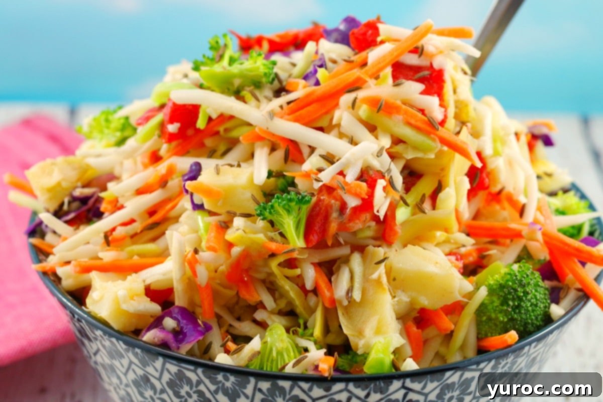 Healthy Artichoke & Roasted Red Pepper Coleslaw