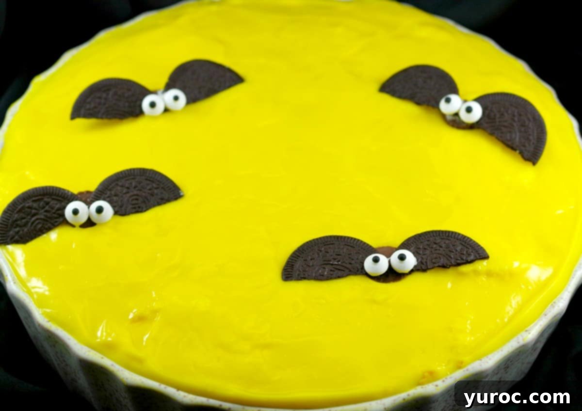 Inside out Boston Cream pie with bats | no bake