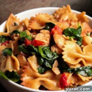 30-minute brown butter pasta in a white bowl.