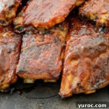 Fireball Cinnamon Whiskey Ribs, perfectly glazed and ready to serve.
